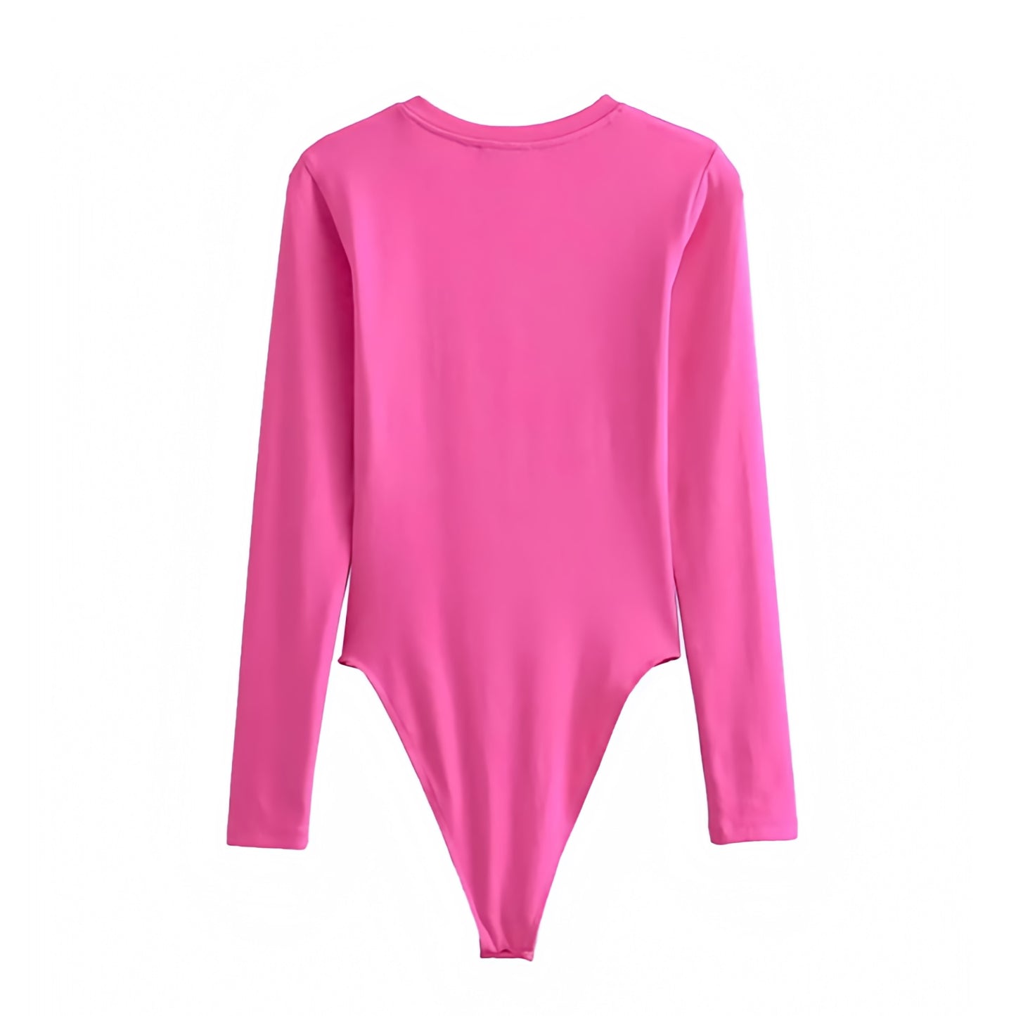 hot-bright-pink-cotton-bodycon-slim-tight-fitted-long-sleeve-round-neck-one-piece-bodysuit-top-under-shirt-comfy-cozy-stretchable-lounge-wear-women-ladies-spring-2024-summer-casual-chic-basic-preppy-style-essential-minimalist-sexy-spandex-feminine-skims-dupe-zara-revolve-aritzia