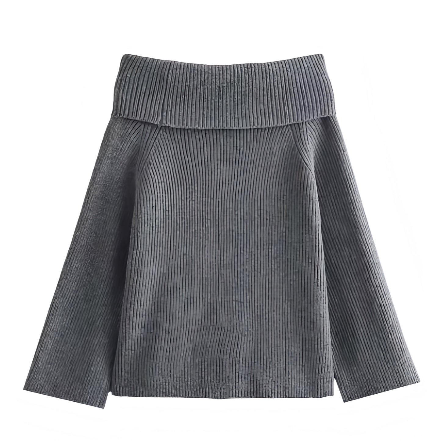 Dark Grey Knit Oversized Off-Shoulder Long Sleeve Pullover Sweater for women and teens. Soft, cozy, warm, ribbed knitwear with relaxed oversized fit and elegant off-shoulder neckline. Chic and trendy heather grey chunky knit jumper perfect for fall, winter, and holiday fashion. Feminine soft girl, clean girl, and Scandinavian street-style aesthetic. Ships globally and worldwide to the US, UK, Canada, Australia, Europe, Asia, and more.