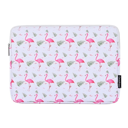 White Flamingo Print Makeup Bag
