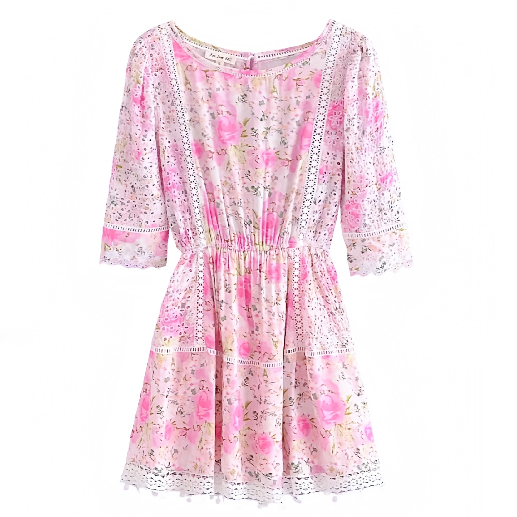 floral-print-pink-white-multi-color-flower-patterned-lace-trim-eyelet-embroidered-slim-fit-drop-waist-fitted-bodice-ruffled-scoop-neckline-short-sleeve-tiered-boho-flowy-mini-dress-women-ladies-chic-trendy-spring-2024-summer-elgant-semi-formal-casual-feminine-classy-prom-party-debutante-wedding-guest-homecoming-dance-preppy-style-beach-wear-sundress-altard-state-revolve-loveshackfancy-dupe