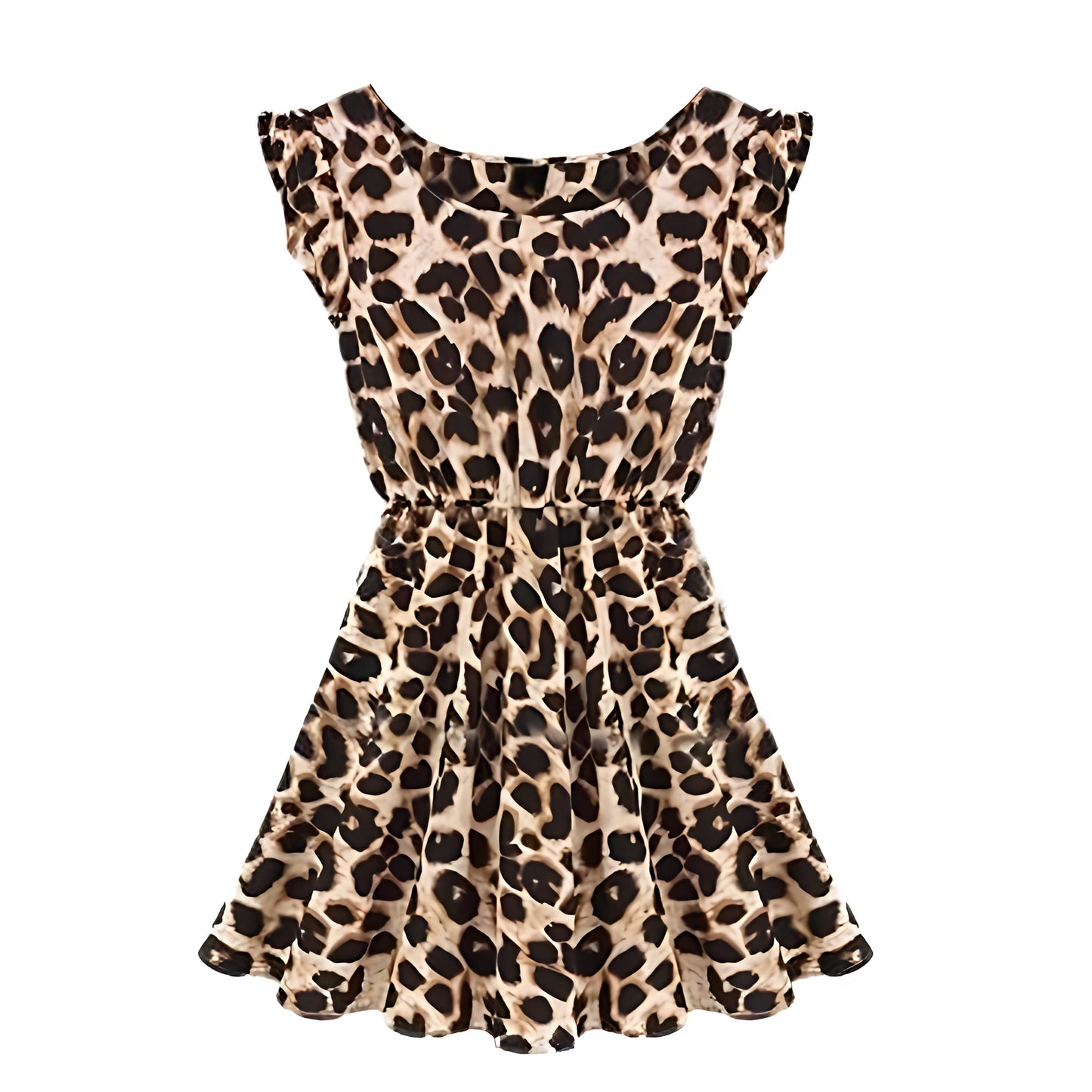 leopard-cheetah-animal-print-brown-black-layered-ruffle-trim-short-sleeve-patterned-mini-dress-drop-waist-spring-2024-summer-chic-trendy-women-ladies-exotic-brazilian-tropical-vacation-party-sexy-date-night-club-sundress-y2k-zara-revolve