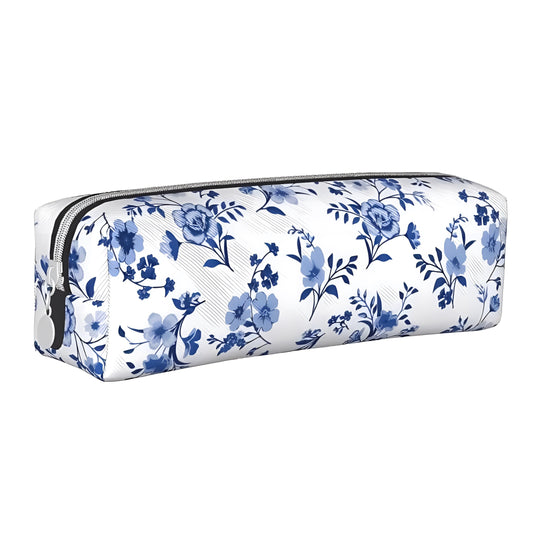 Mini Blue Floral Print Makeup Bag
