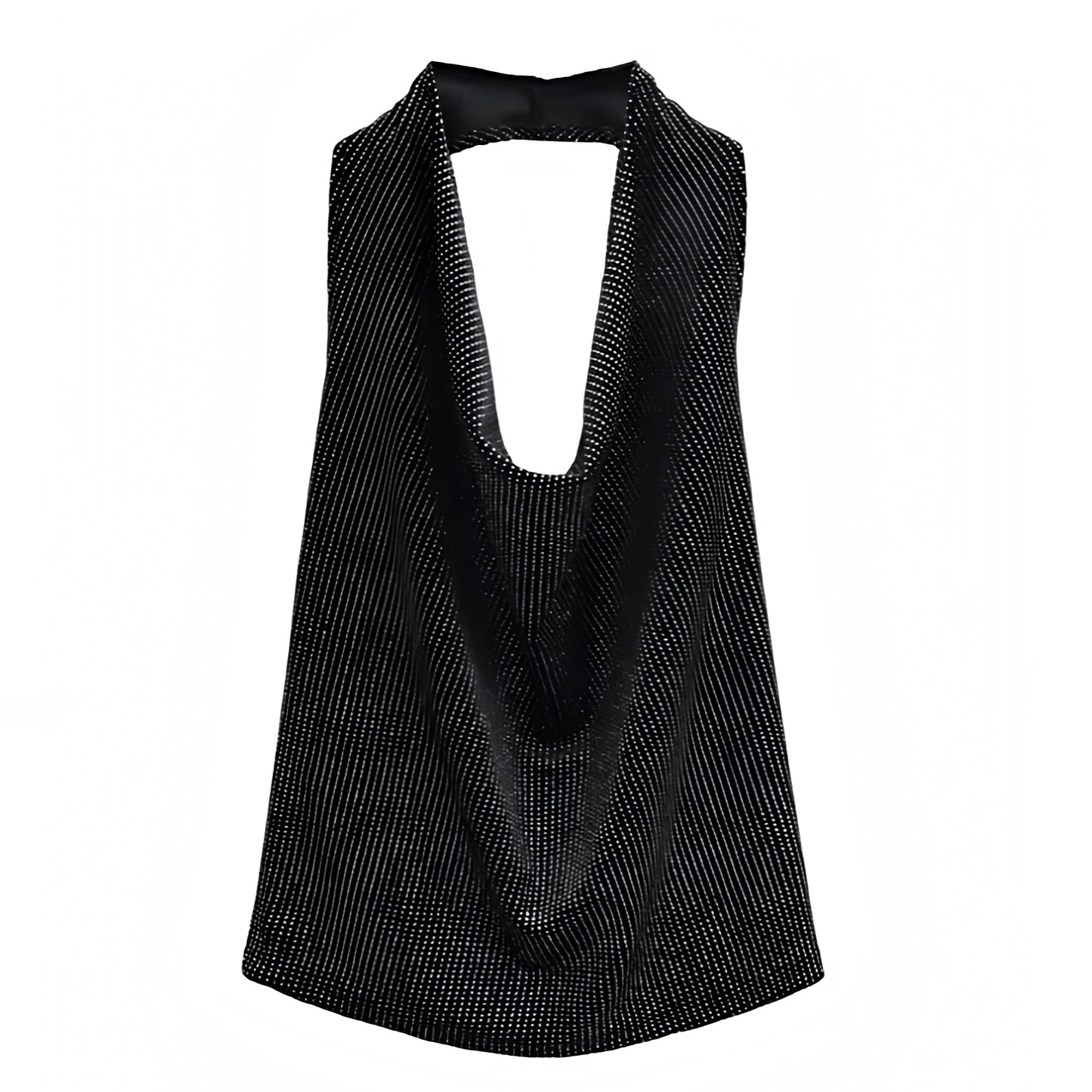 black-glitter-spotted-shimmer-silver-draped-ruched-scoop-neck-sleeveless-slim-fit-backless-open-back-cut-out-crop-camisole-tank-top-blouse-women-ladies-chic-trendy-spring-2024-summer-elegant-casual-semi-formal-classy-feminine-party-date-night-out-sexy-club-wear-y2k-90s-minimalist-office-siren-style-zara-revolve-aritzia-white-fox-princess-polly-babyboo-iamgia-edikted-fenity