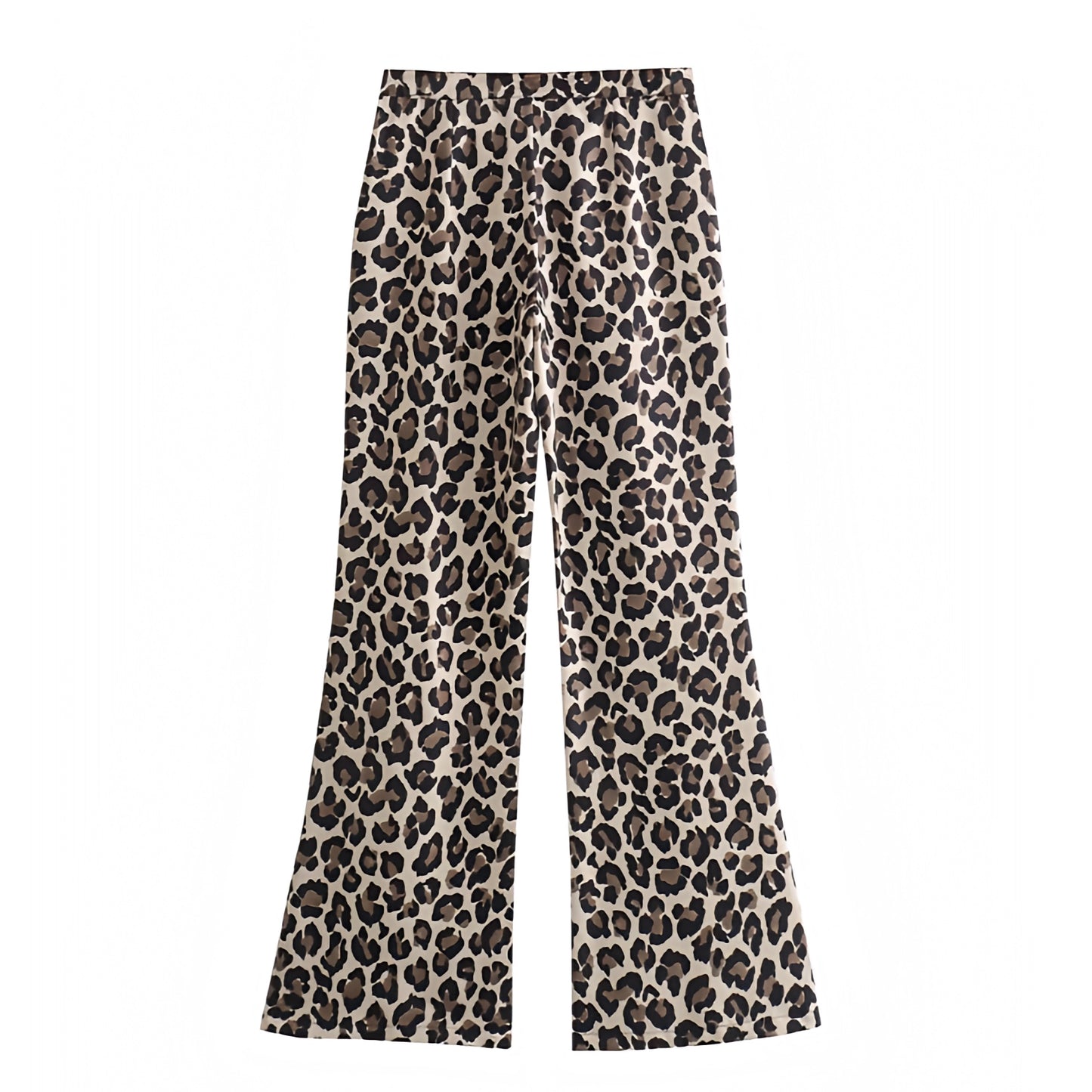 Leopard print slim fit mid-rise flare pants for women featuring a flattering silhouette with a flared hem, soft and structured stretch fabric, and bold animal print design. Perfect for casual streetwear, Y2K-inspired outfits, or night-out looks. These cheetah print trousers combine comfort, femininity, and retro-chic flair for 2025 fashion trends. Ideal for festivals, concerts, or everyday wear. Ships globally and worldwide to the US, UK, Canada, Australia, and Europe.