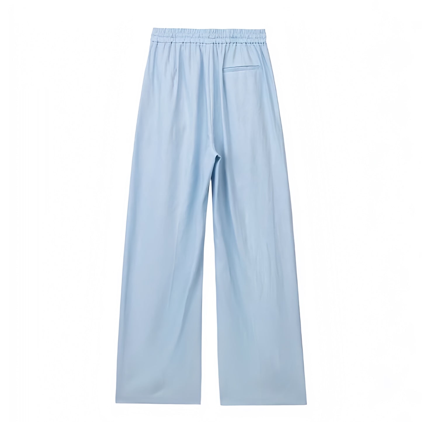 Light blue linen mid-rise wide leg drawstring pants for women featuring soft breathable fabric, adjustable waistband, and relaxed silhouette. Flowy and lightweight, perfect for summer, beach, or resort wear. Designed for chic minimalist style, coastal granddaughter fashion, and Scandinavian-inspired elegance. Ideal for vacations or everyday comfort. Ships worldwide to the US, UK, Canada, Australia, and across Europe and Asia.
