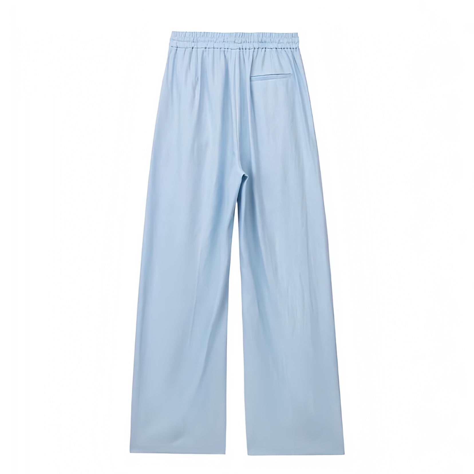 Light blue linen mid-rise wide leg drawstring pants for women featuring soft breathable fabric, adjustable waistband, and relaxed silhouette. Flowy and lightweight, perfect for summer, beach, or resort wear. Designed for chic minimalist style, coastal granddaughter fashion, and Scandinavian-inspired elegance. Ideal for vacations or everyday comfort. Ships worldwide to the US, UK, Canada, Australia, and across Europe and Asia.