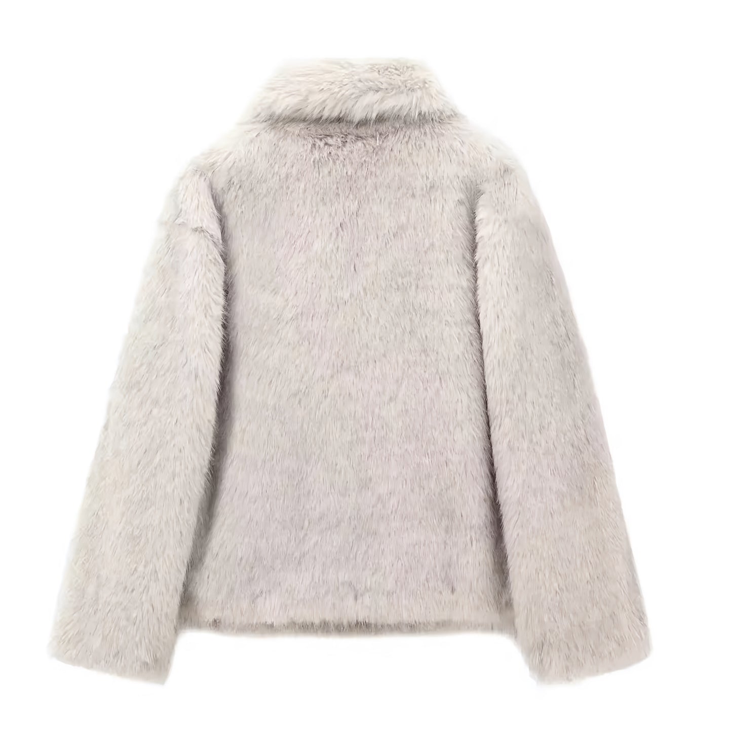 Light brown faux fur oversized long sleeve jacket for women and teens, satin lined fuzzy soft cozy warm thick luxury fur coat with collared v-neck split neck, elegant feminine trendy Y2K chic fashionable outerwear for fall autumn winter 2025, stylish Scandinavian Copenhagen streetwear ski outfit après ski snow trip night out cool girl it girl fashion, with global worldwide shipping to US UK Canada Australia Europe and Asia.
