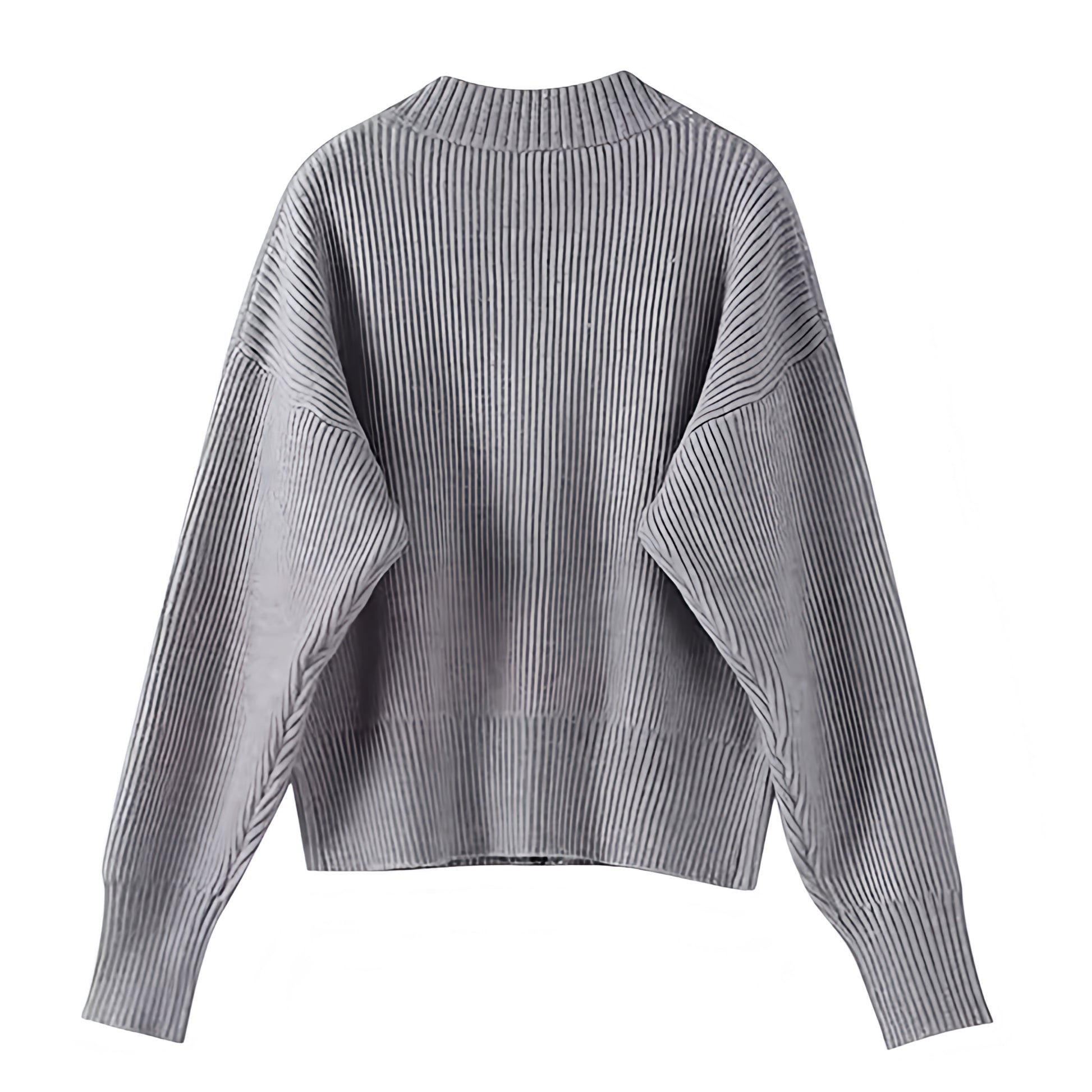 Light grey knit ribbed zip-down long sleeve cardigan sweater for women and teens, chunky knit soft cozy warm thick ribbed knitwear, elegant trendy casual chic jumper jacket for fall autumn winter 2025, Zara and Aritzia dupe cardigan, cozy Scandinavian-inspired knit zip sweater shipping globally worldwide to US, UK, Canada, Europe, Australia, and Asia.