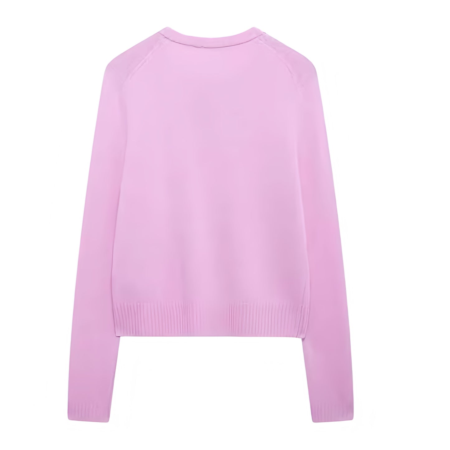 Light pink knit button-down long sleeve cardigan sweater for women and teens. Soft, cozy, lightweight knitwear with round neckline and cropped silhouette. Elegant and feminine pastel pink jumper perfect for fall, autumn, and winter 2025. Trendy coquette Y2K preppy style for everyday fashion. Chic, comfy, and casual knit cardigan for ladies. Ships globally to the US, UK, Canada, Australia, New Zealand, Europe, Asia, France, Germany, Italy, Spain, Denmark, Sweden, Switzerland, Netherlands, Poland, Ireland.