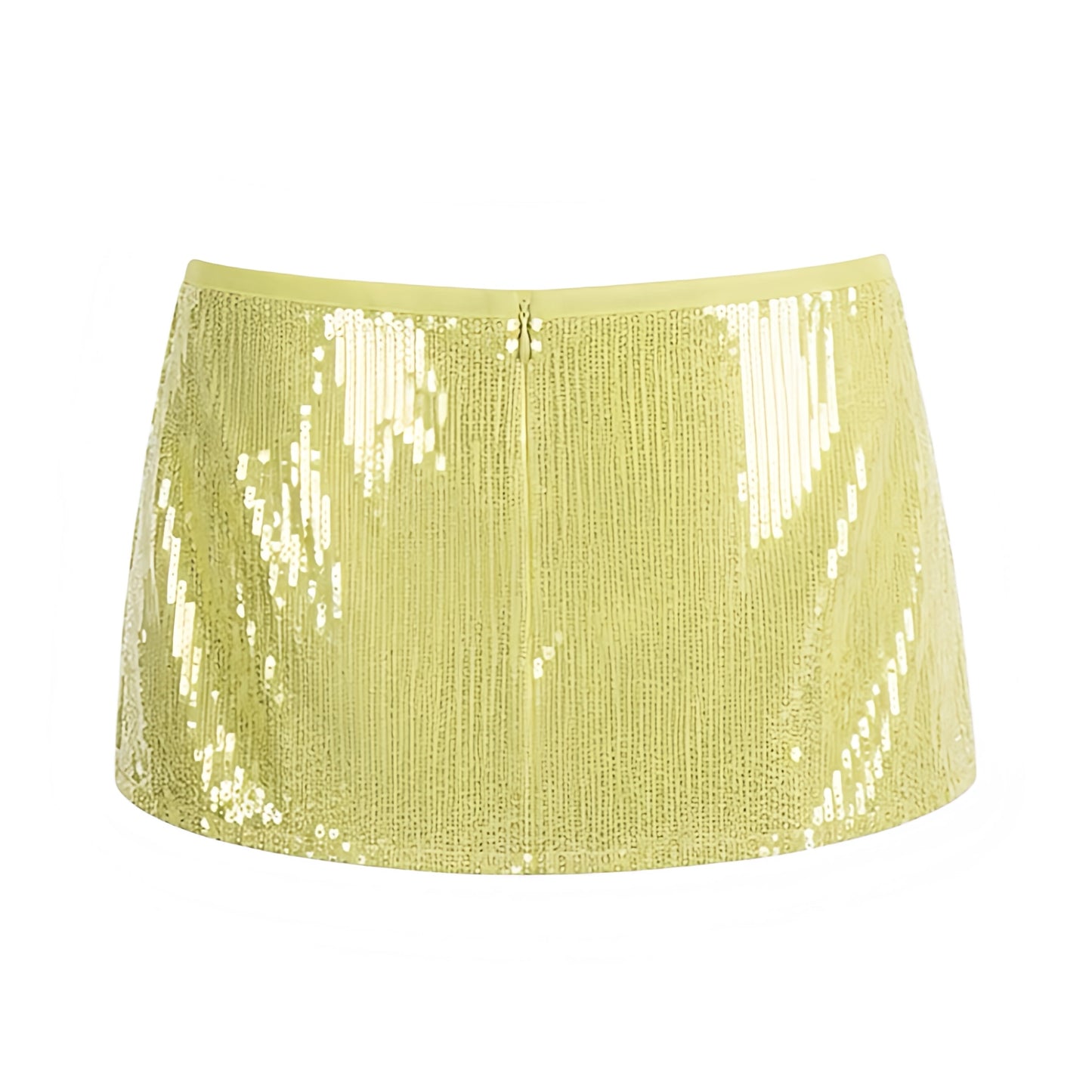 Neon green sequin embellished low-rise mini skirt, sparkly slim fit pencil/sheath short; edgy Ibiza style festival rave concert Euro summer vacation sexy chic Y2K it-girl that-girl boho trendy 2025 for women/teens. Ships worldwide to US, UK, EU, AU, Canada and more.