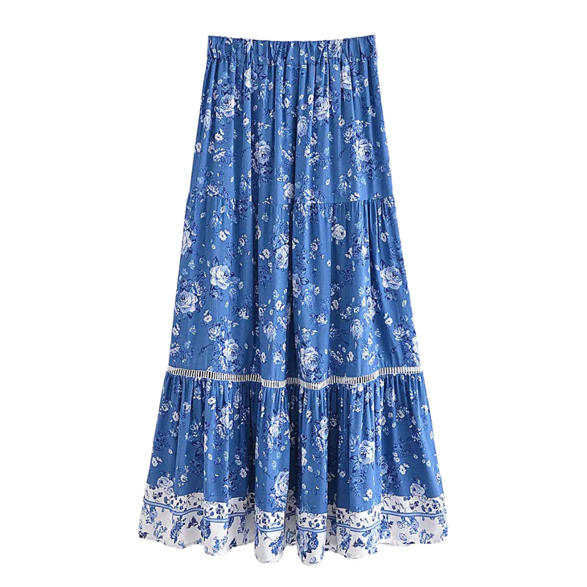 Lucia Boho Floral Maxi Skirt