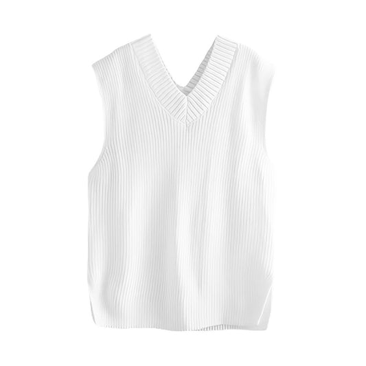 Ivory Knitted Sweater Vest