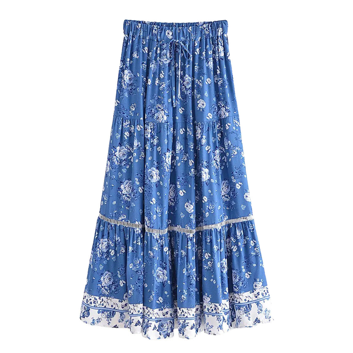 Lucia Boho Floral Maxi Skirt