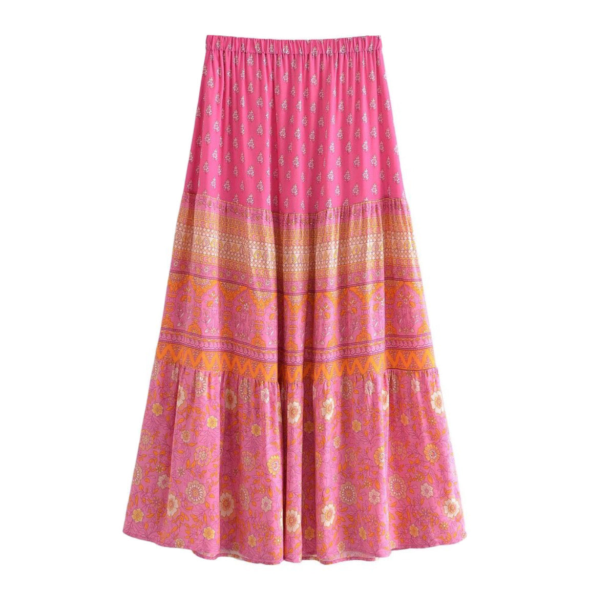Esmerelda Floral Boho Maxi Skirt