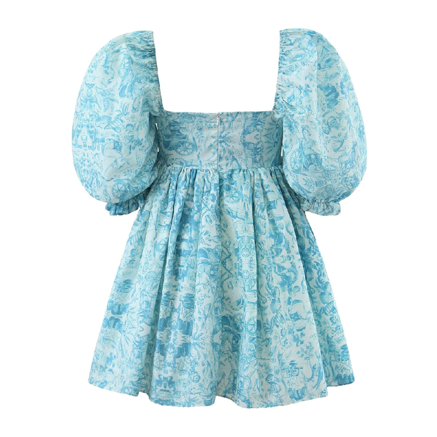 Abigail Puff Sleeve Babydoll Mini Dress
