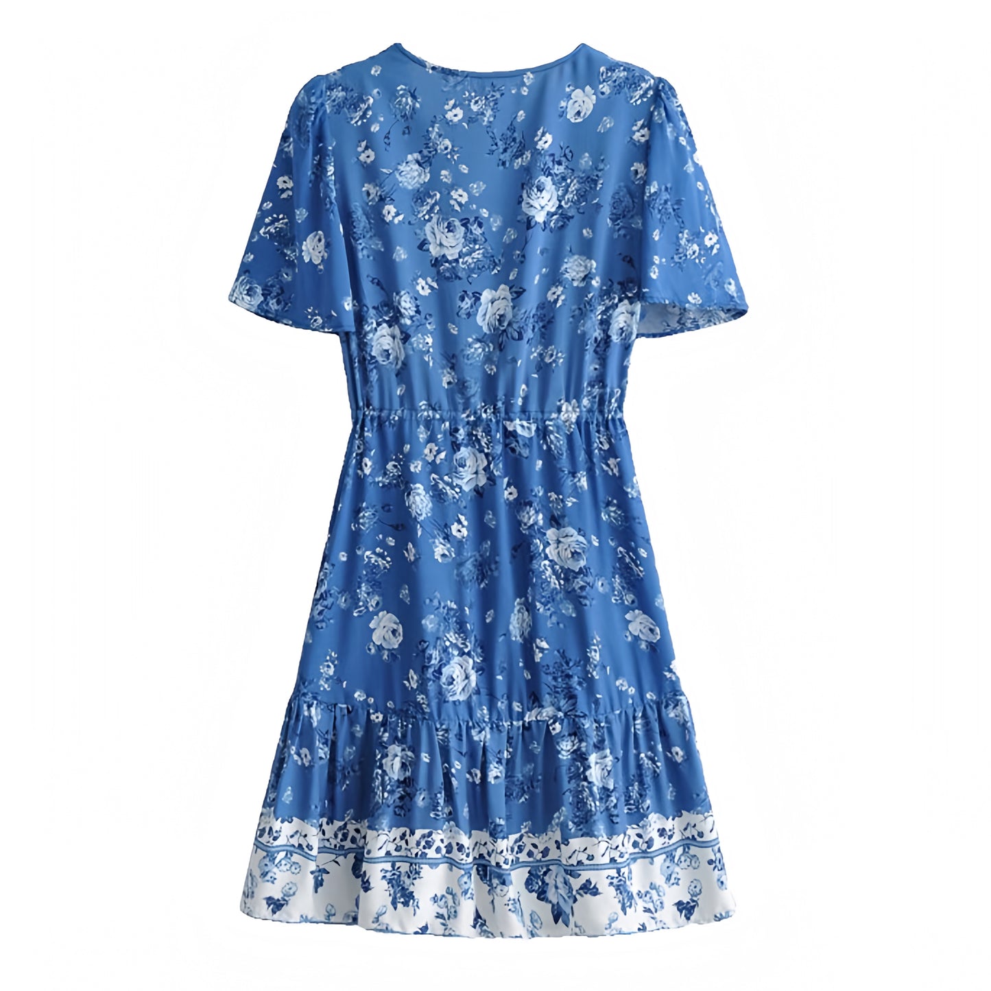 Lucia Floral Boho Short Sleeve Mini Dress