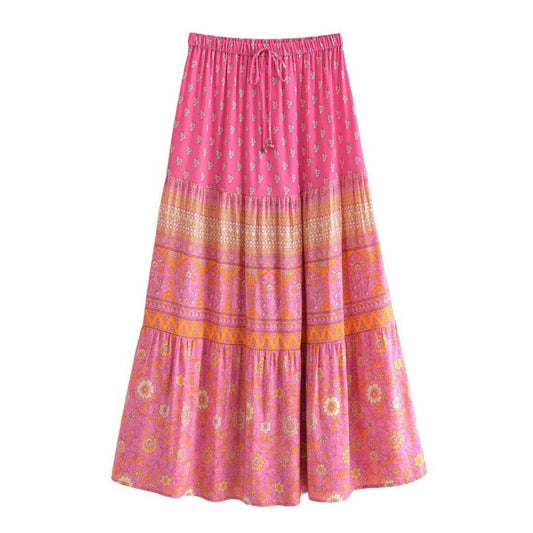 Esmerelda Floral Boho Maxi Skirt