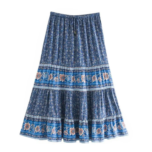 Kalei Floral Boho Maxi Skirt