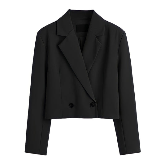 Black Crop Blazer Jacket