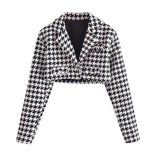 Martha Tweed Crop Blazer Jacket